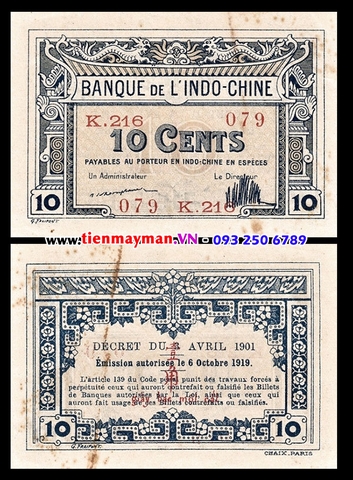 10 Cents 1920 màu xanh dương