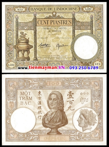 100 PIASTRE CHỮ KÍ 4