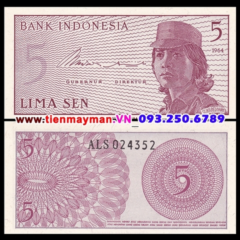 Indonesia 5 Sen 1964 UNC