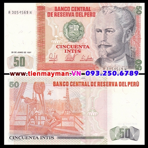 Peru 50 Intis 1987 UNC