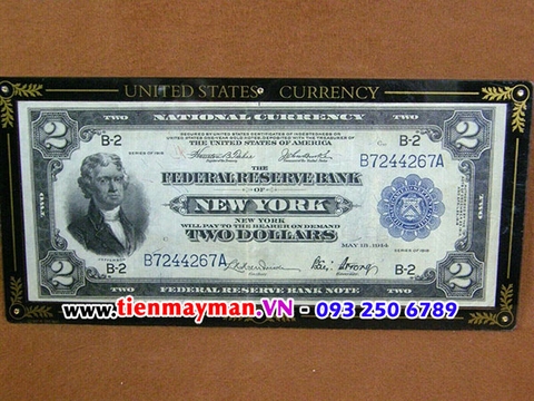 2 USD 1918 khổ lớn