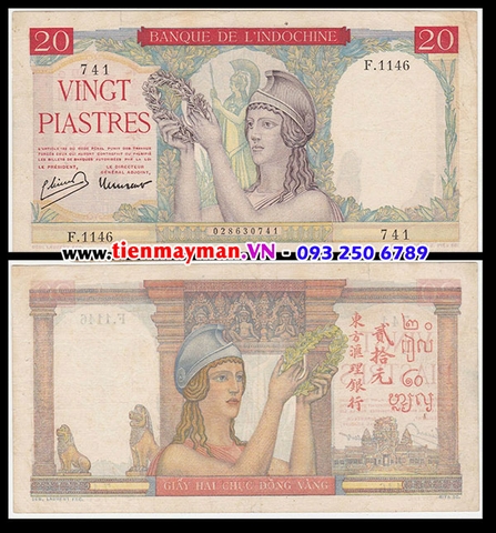 20 PIASTRES 1936-1939 Băng Đỏ