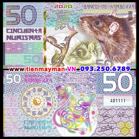 Tiền Con chuột Úc Kamberra 50 Numismas 2020