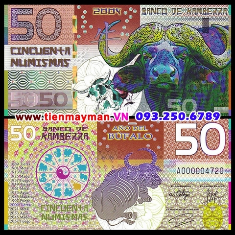 Tiền Con Trâu Kamberra 50 Numismas 2009