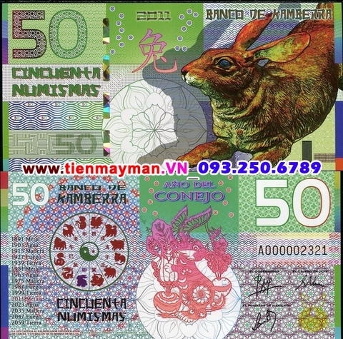 Tiền Con Thỏ Kamberra 50 Numismas 2011