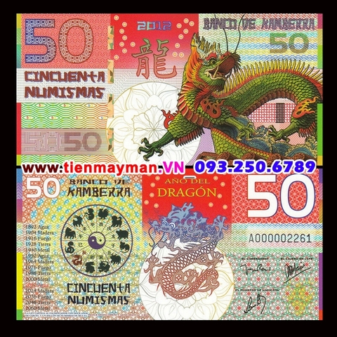 Tiền Con Rồng Kamberra 50 Numismas 2012
