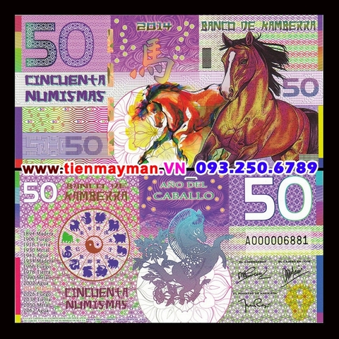 Tiền Con Ngựa Úc Kamberra 50 Numismas 2014