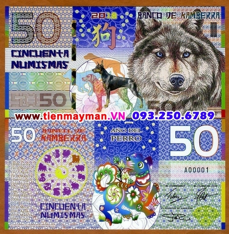 Tiền Con Chó Úc Kamberra 50 Numismas 2018