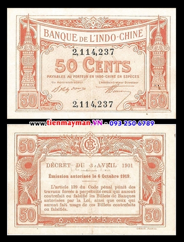 50 Cents 1920 màu đỏ