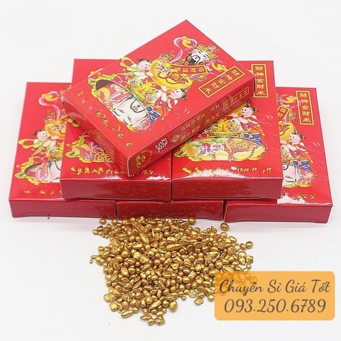 Hộp Gạo Vàng Thần Tài , Thờ Cúng Ban Thần Tài 50g