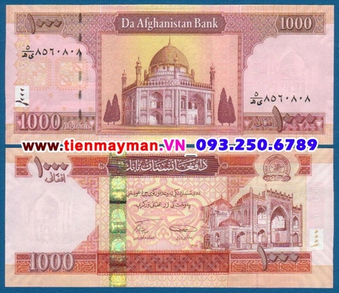 Afghanistan 1000 Afghanis 2008 UNC