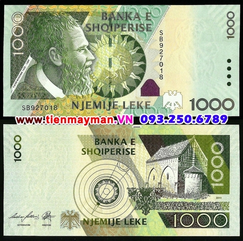 Albania 1000 Leke 2011 UNC