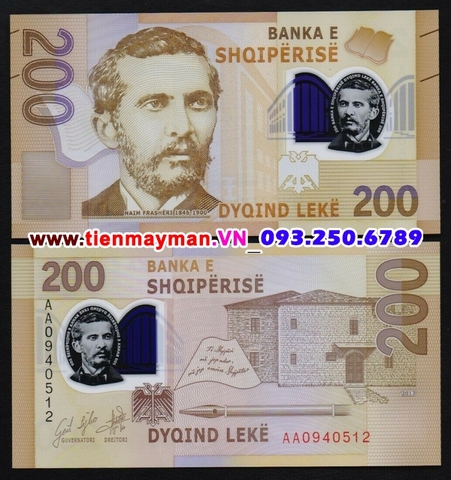 Albania 200 Leke 2019 UNC Polyme