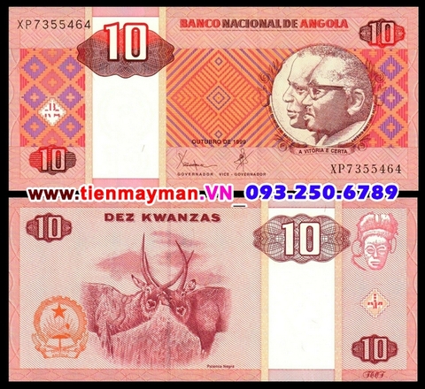 Angola 10 Kwanzas 1999 UNC