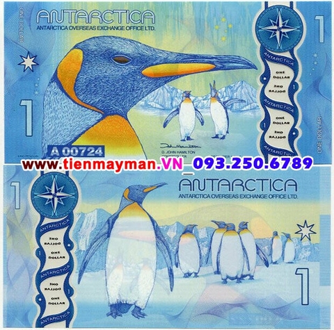 Antarctica-Nam Cực 1 dollar 2016 UNC polymer