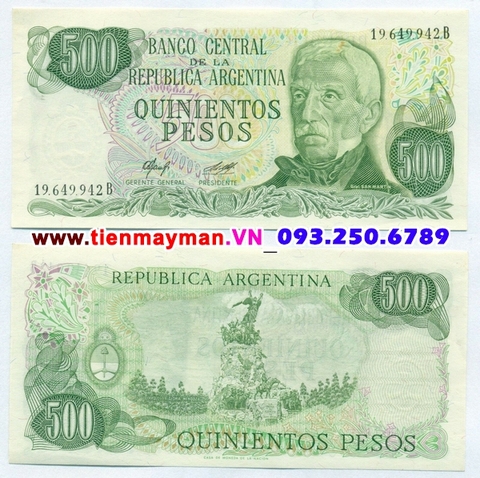 Argentina 500 Pesos 1978 UNC