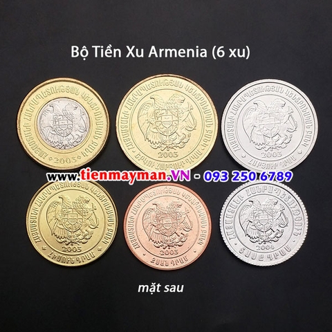 Bộ tiền xu Armenia 6 xu