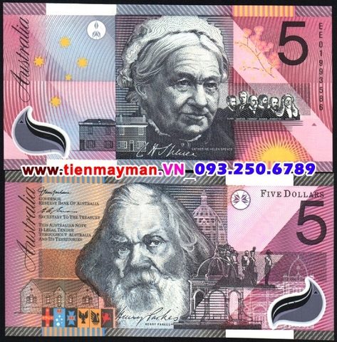 Australia -Úc 5 Dollar 2001 UNC polymer