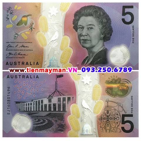 Australia - Úc 5 Dollar 2016 UNC polymer