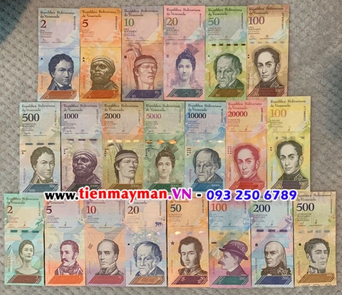 Bộ tiền Venezuela 21 tờ