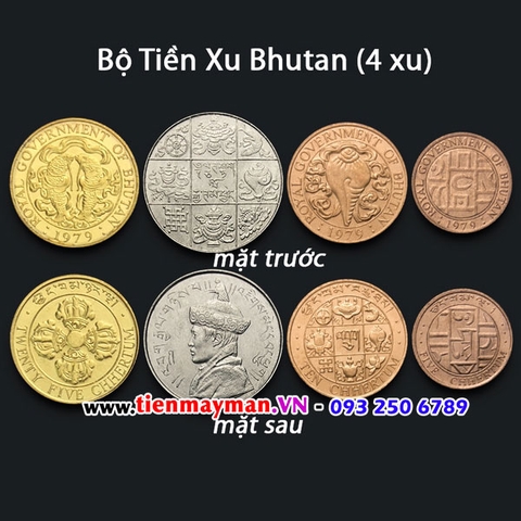 Bộ tiền Bhutan 4 xu