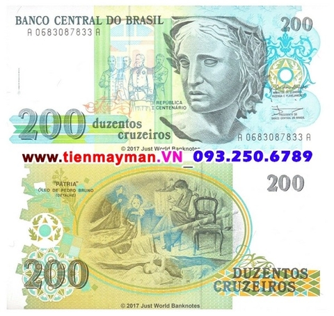 Brazil 200 Cruzeiros 1990 UNC