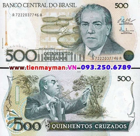 Brazil 500 Cruzados 1987 UNC