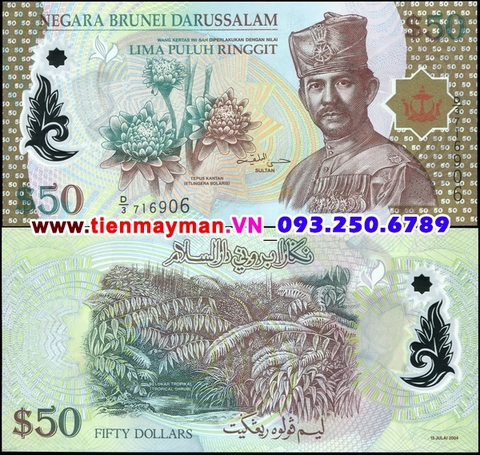 Brunei 50 Ringgit 2004 UNC polymer