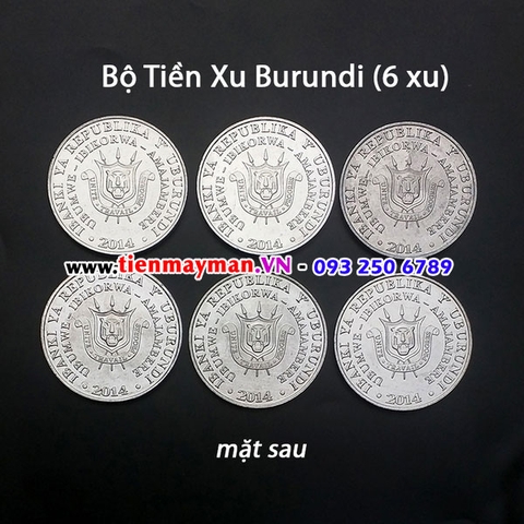 Bộ tiền xu Burundi 6 xu
