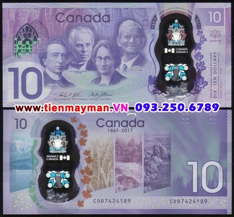 Canada 10 dollar 2017 UNC polymer