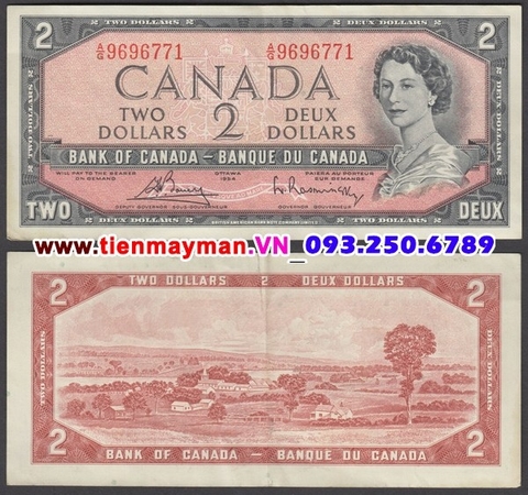 Canada 2 dollar 1954 UNC