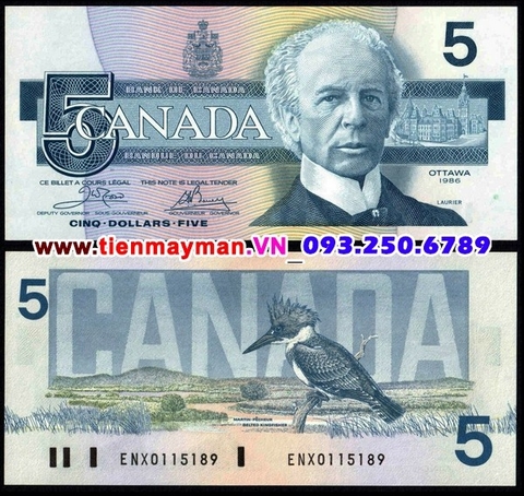Canada 5 dollar 1986 UNC