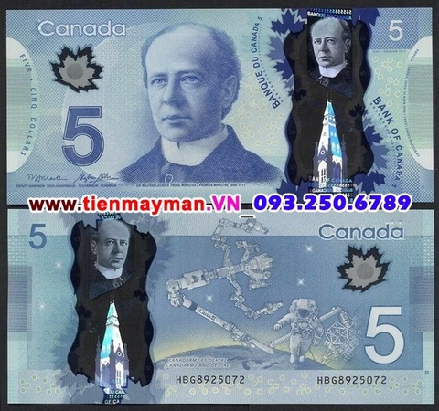 Canada 5 Dollar 2013 UNC polymer