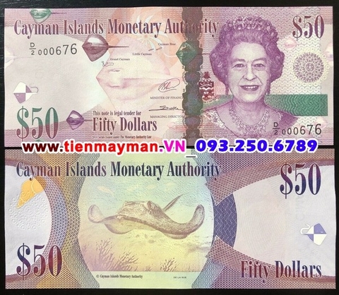 Cayman 50 dollar 2011 UNC