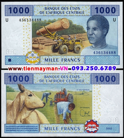 Central African States 1000 Francs 2002 UNC - Khu Vực Trung Phi