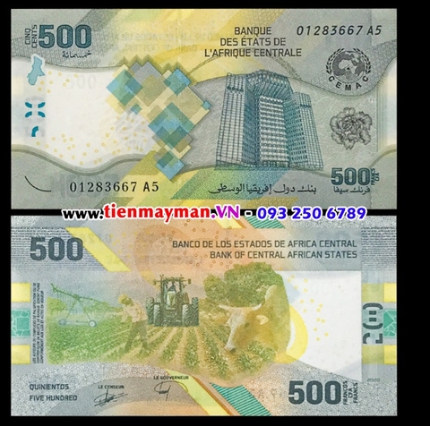 Central African States 500 Francs 2022 UNC - Khu Vực Trung Phi