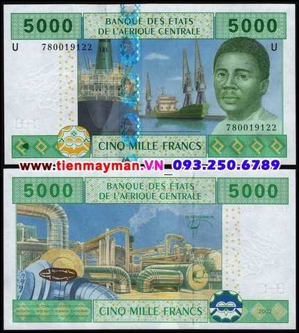 Central African States 5000 Francs 2002 UNC - Khu Vực Trung Phi