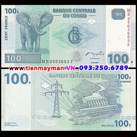 Congo 100 Francs 2007 UNC