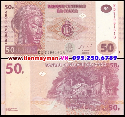 Congo 50 Francs 2007 UNC