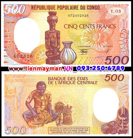 Congo 500 Francs 1990 UNC