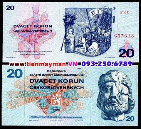 Czechoslovakia - Tiệp Khắc 20 korun 1970 UNC