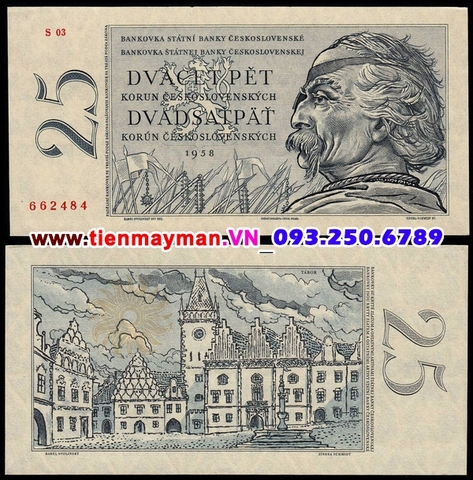 Czechoslovakia - Tiệp Khắc 25 korun 1961 UNC