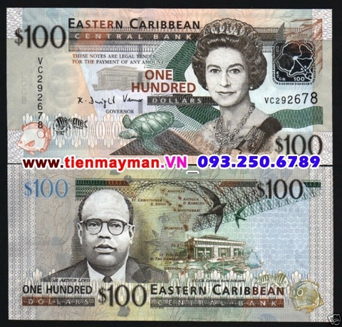 East Caribbean 100 Dollar 2008 UNC