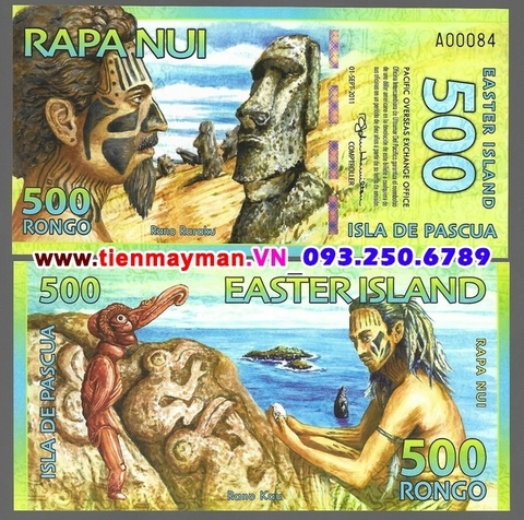 Easter Island - Đảo Phục Sinh 500 Rongo 2011 UNC polymer