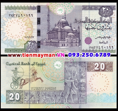 Egypt - Ai Cập 20 Pound 2010 UNC