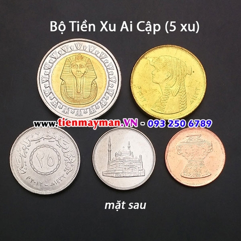 Bộ tiền xu Ai Cập 5 xu