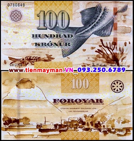 Faeroe Islands 100 Kronur 2012 UNC