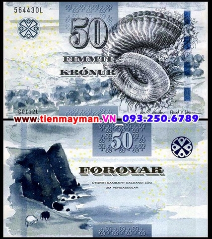 Faeroe Islands 50 Kronur 2012 UNC