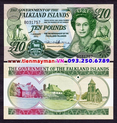 Falkland Islands 10 Pound 2011 UNC