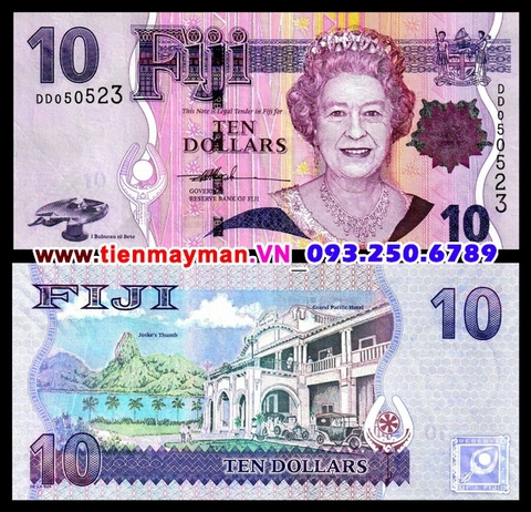 Fiji 10 Dollar 2007 UNC